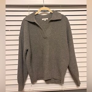 Madewell Heather Gray Knit Pullover